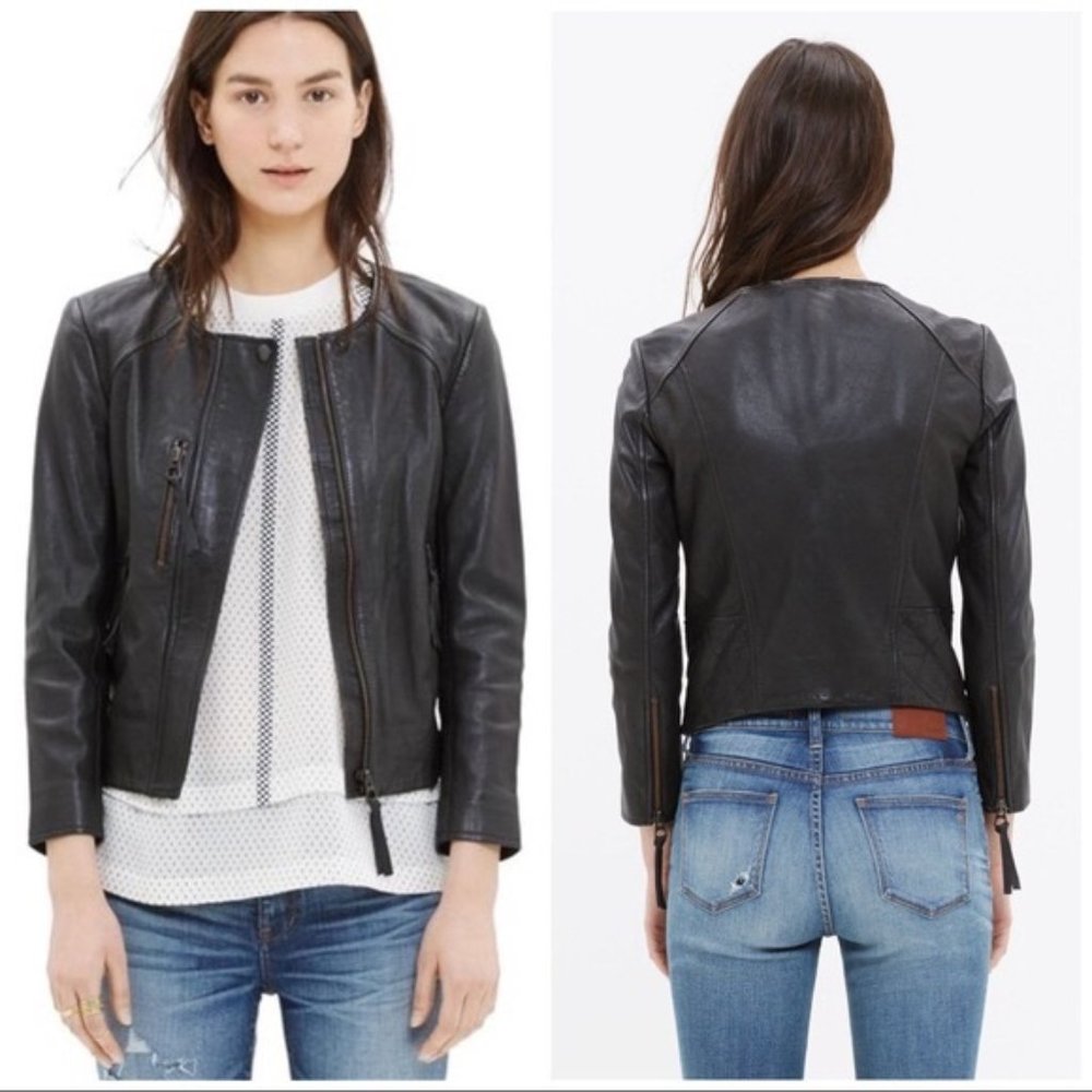 Madewell Black Leather Jacket - SO SOFT
